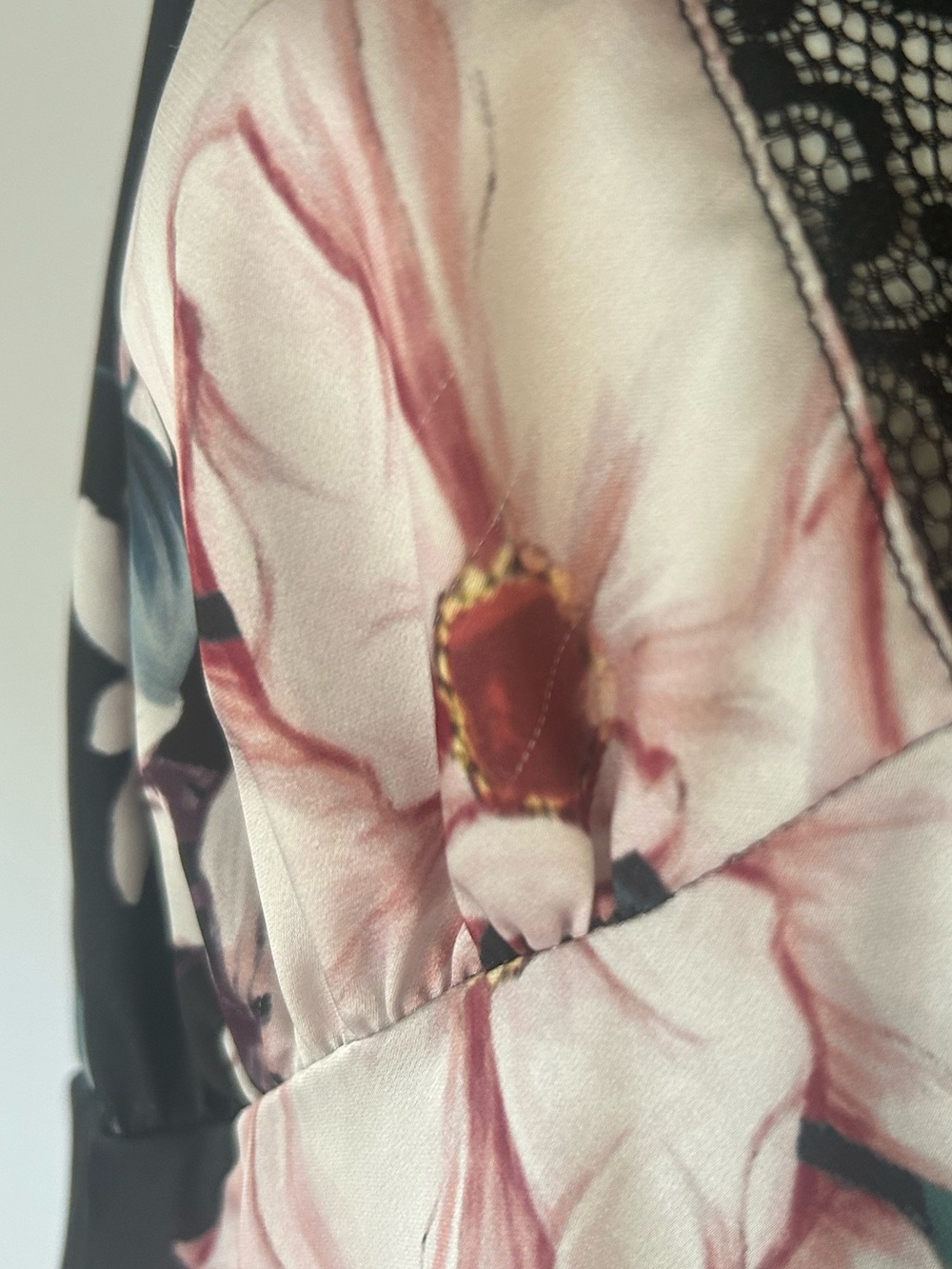 La Vie En Rose Black Floral Lace-Trim Chemise - Picture 7 of 16